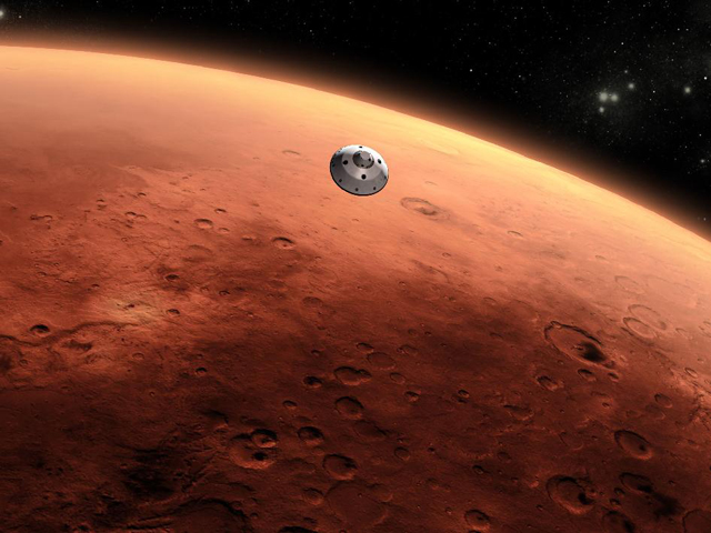 화성에 접근하고 있는 큐리오시티.<사진=NASA 홈페이지>