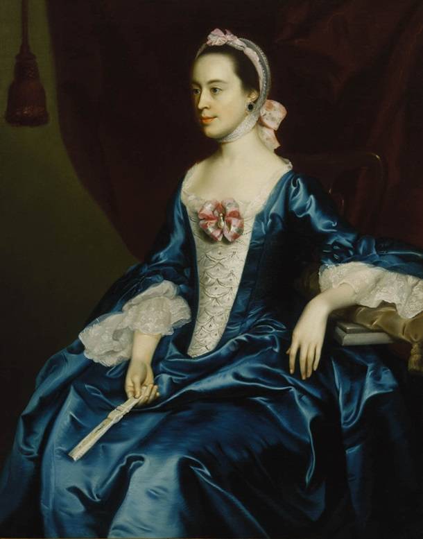 존 싱글턴 코플리(John Singleton Copley)의 '푸른 드레스를 입은 여인의 초상' 