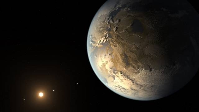 지구와 비슷한 크기에 암석 기반 지질로 구성됐으며 물이 있을 가능성이 매우 높은 것으로 기대를 모으고 있는 별 '케플러-186f' 상상도. <사진=NASA 홈페이지> 