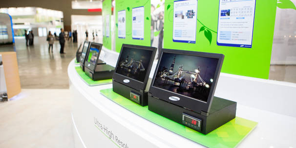 지난해 개최된 국제정보디스플레이전시회에 출품된 삼성의 디스플레이 제품들. <사진=삼성디스플레이 제공> 