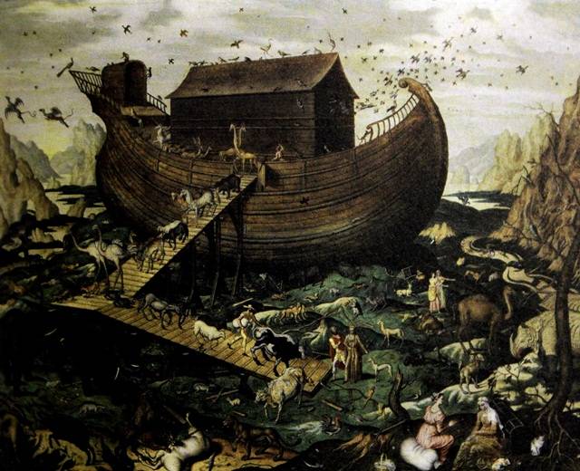 아라랏 산의 노아의 방주를 묘사한 그림. 성서에 등장하는 노아의 방주, 아틀란티스를 멸망시킨 대홍수 전설 등 지구상의 모든 문명권에 걸쳐 비슷한 시기에 대홍수의 스토리가 전해진다. <사진=책 본문 중에서> 