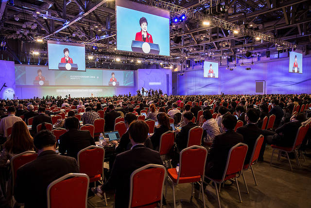박근혜 대통령은 20일부터 부산에서 개최되는 ITU전권회의에 참석해 정보통신 격차 해소에 세계가 협력해줄 것을 당부했다. <사진=ITU 제공> 