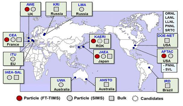 IAEA-NWAL는 미국, 일본, 프랑스, 러시아, 영국 등 9개국에 17개 기관이 가입돼 있다.<사진=한국원자력연구원 제공> 