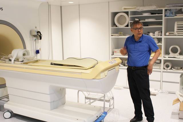 우리나라에 단 한 대뿐인 7T 휴먼용 MRI. 곧 고혈압 환자들을 대상으로 임상 실험에 들어간다.<사진=박성민 기자> 