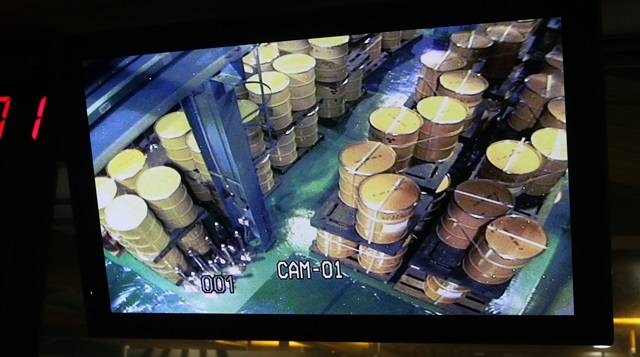 방사성 폐기물은 CCTV를 통해 상시 모니터링으로 안전 관리되고 있다. <사진=박성민 기자> 
