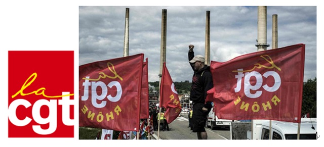 © Le Figaro – CGT 소속 정유공장 노동자들의 파업