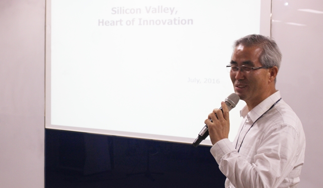 새통사는 지난 1일 ETRI 혼 교육장에서 최영범 ETRI 글로벌 협력추진단 단장을 초청, 'Silicon Valley-Heart of Innovation'의 주제로 모임을 가졌다.<사진=박성민 기자>