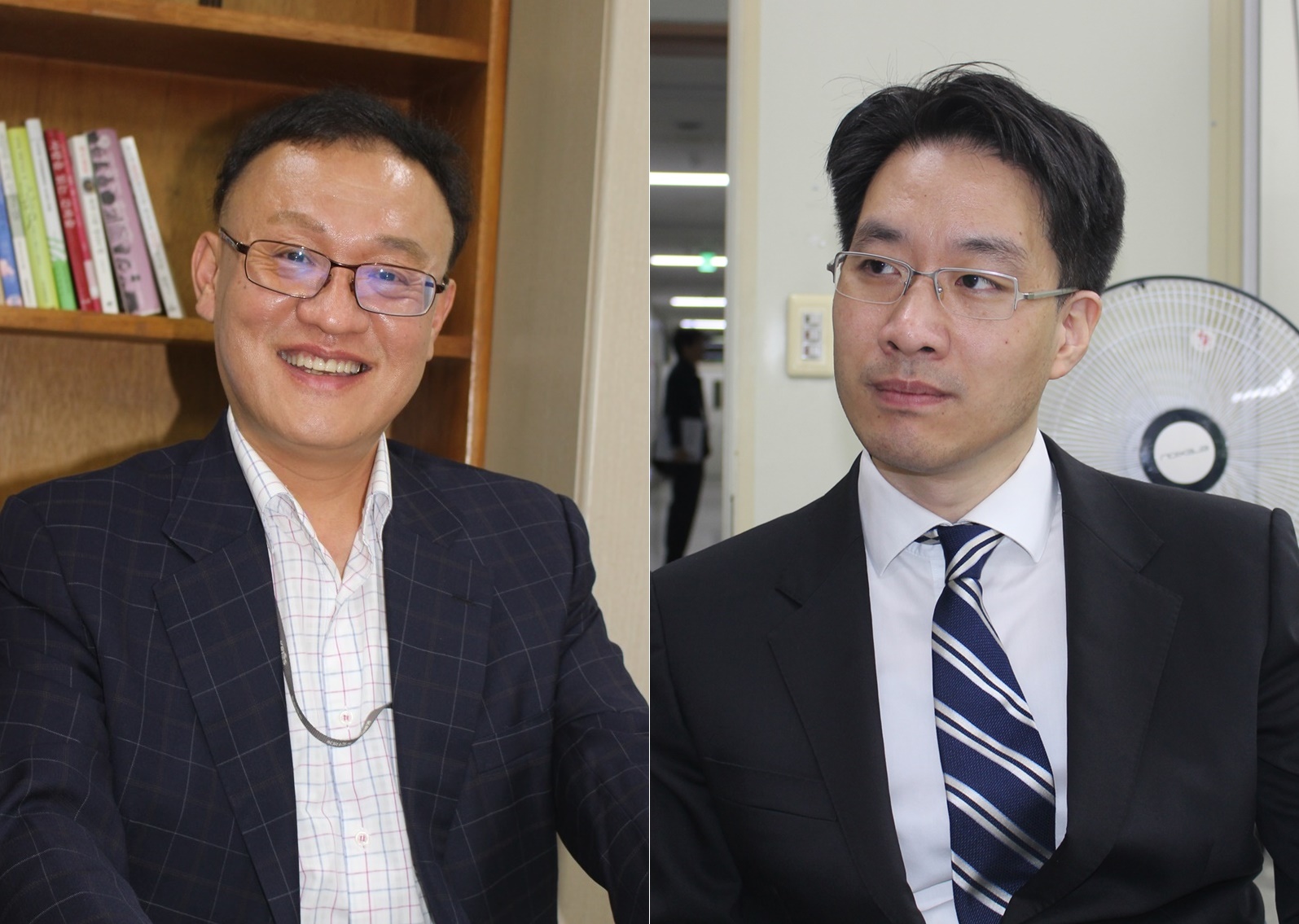 김용태 표준연 박사(좌)와 김세준 대전성모병원 교수(우)는 의료기기 측정표준의 중요성에 대해 소통했다.