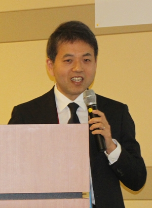 발표를 하고 있는 카츠모리 이세키 일본 긴키지부 국제정보위원장.<사진=김지영 기자>