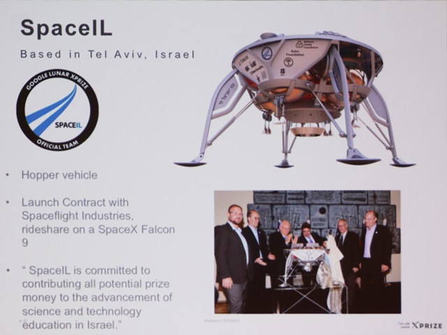 Google Lunar X 프로젝트에 도전하고 있는 이스라엘 기업.<자료=2017 New Space 발표 자료 캡처>