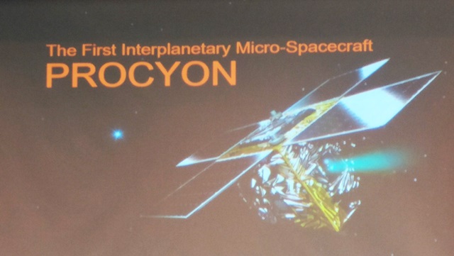 일본이 개발한 마이크로 우주선 'PROCYON'.<화면 캡쳐=강민구 기자>