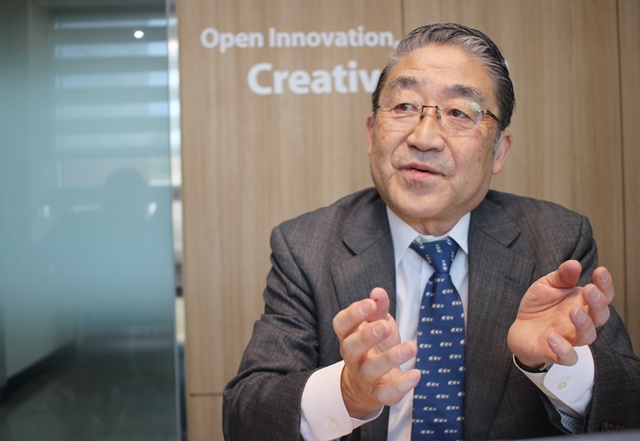 요시히로 후쿠오 이사장이 미병 치유의 중요성과 미병 산업 등에 대해 설명하고 있다. <사진=박은희 기자>