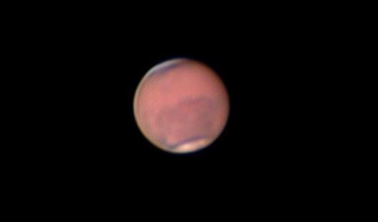 7월 19일 촬영한 화성의 모습. 지구에 가까워지면서 표면의 모습을 좀 더 자세히 볼 수 있다.<사진= 천문연 제공>