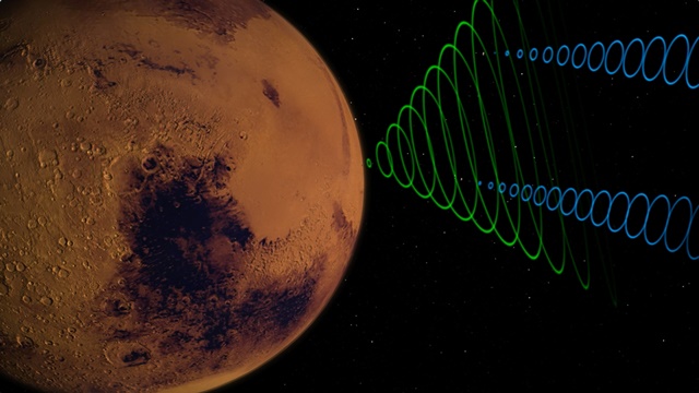 인사이트호가 화성대기로 하강하면 마르코 큐브셋이 데이터를 중계한다.<사진=NASA JPL 제공>