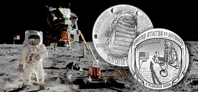 아폴로 11호 달착륙 50주년을 기념하는 주화도 발행될 예정이다.<사진=US MINT 홈페이지>