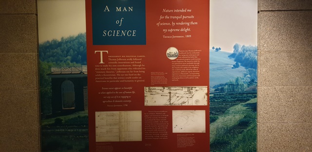 제퍼슨 기념관 지하에 있는 과학자로서의 제퍼슨 대통령을 상징하는 전시물.<사진=이석봉 기자>