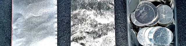 (왼쪽부터) 리튬피막 구리호일, 초박형 리튬호일, 리튬 칩 <사진=니바 제공>