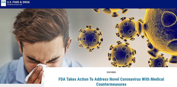 FDA(미국식품의약국)는 코로나19 치료를 위한 조치를 취하고 있다. <사진=브릭통신 제공>