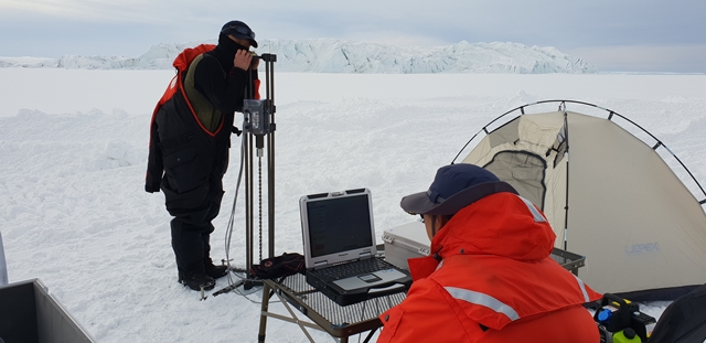 건설연은 지난해 11월 시추장비를 남극으로 가져가 테스트했다. 얼음이 있을 것으로 보이는 달의 영구음영지역은 극지와 환경이 비슷하다.<사진=유병현 박사 제공>