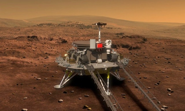 중국 첫 화성 탐사선 텐원1호.<사진= 중국 글로벌 타임즈 갈무리>