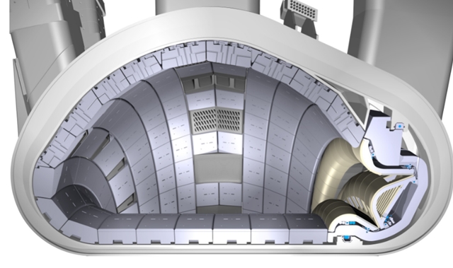 블랑켓 차폐블록이 설치된 ITER 진공용기 단면 이미지.<사진=핵융합연 제공>