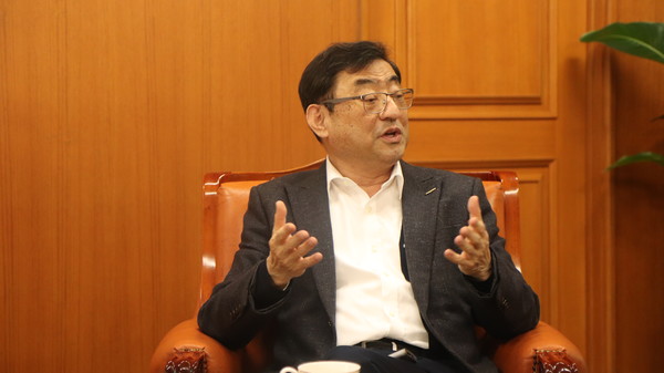 김무환 총장은 "인재 유치를 위해선 벤처 창업만이 답"이라고 했다. [사진=이유진 기자]