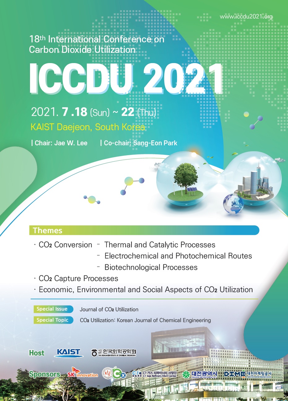 제18회 이산화탄소 활용에 관한 국제학술대회'(ICCDU 2021) 정보. [사진=KAIST 제공]