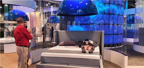 사용자의 수면 상태를 분석해 최적의 수면 환경을 제공하는 슬립 넘버의 스마트 침대.[사진= 라스베이거스 김요셉·이원희 기자]
