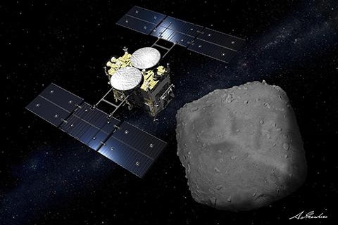 일본의 소행성 탐사기 하야부사2가 '지구방위대'라는 새로운 역할을 수행한다. [사진=일본 우주항공연구개발기구 홈페이지]