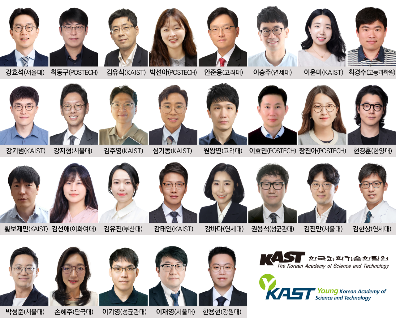 한국과학기술한림원이 대한민국 과학기술의 미래를 이끌 젊은 연구자 29명을 한국차세대과학기술한림원 신입회원으로 선정했다.[사진= 한국과학기술한림원]