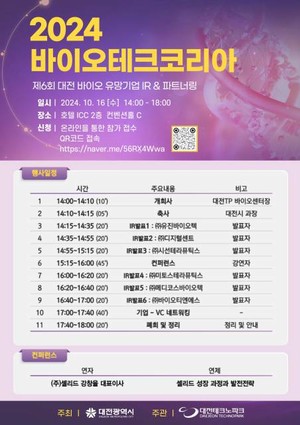 바이오 기술 한자리, '2024 바이오테크 코리아' 개최 - 뉴스 썸네일 이미지