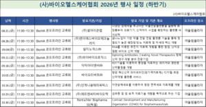 "RNA 신약부터 CDMO까지"···바이오헬스케어협회, 하반기 교류회 예고 - 뉴스 썸네일 이미지